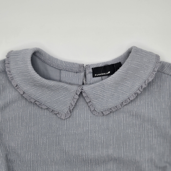 PaperDolls NWT Textured Collared Top - Picture 3 of 8